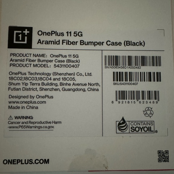 OnePlus 11 5G Aramid Fiber Bumper Case (Black) Phone Case New - Picture 7 of 13